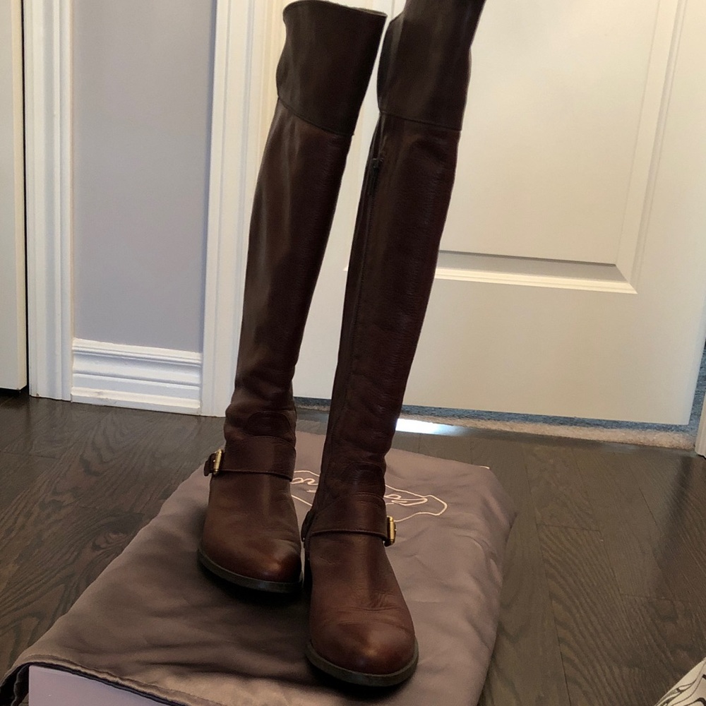 Brown Leather Heeled Boots